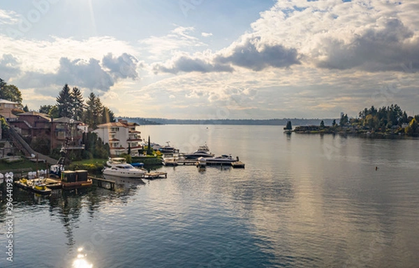 Obraz aerial view of the lake