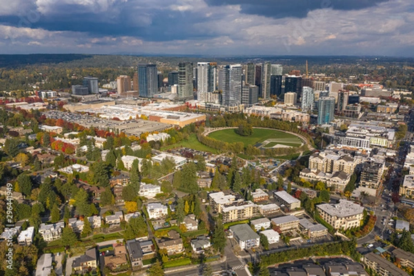 Obraz aerial view of the city