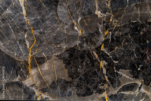 Obraz Black and gold marble texture stone background.