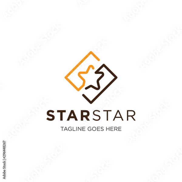 Obraz star logo and icon vector illustration design template