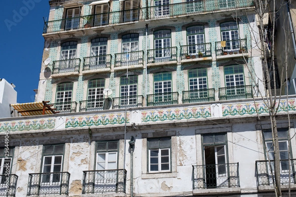 Obraz Lisbon tile building
