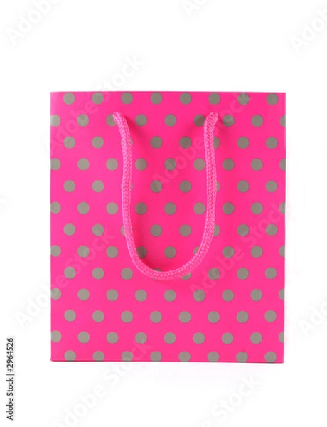 Fototapeta pink gift bag