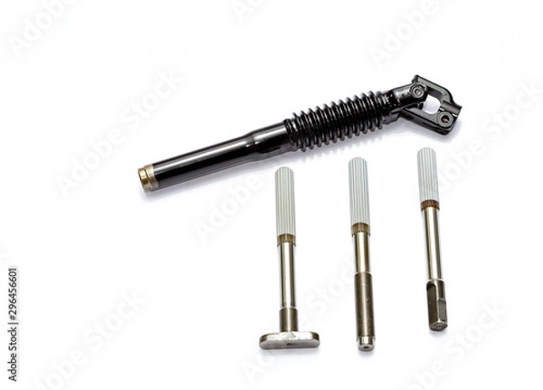 Fototapeta Steering  joint for car isolated on white background