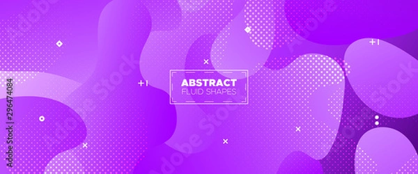 Fototapeta 3d Fluid Background. Vivid Gradient Brochure. 
