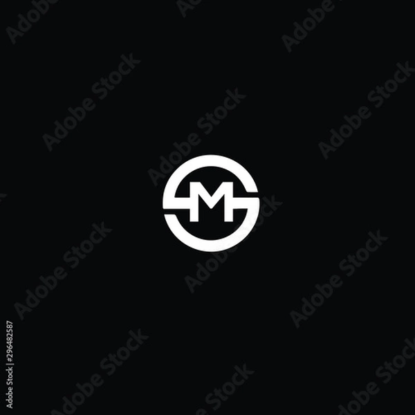 Fototapeta SM initials letter creative logo icon vector free