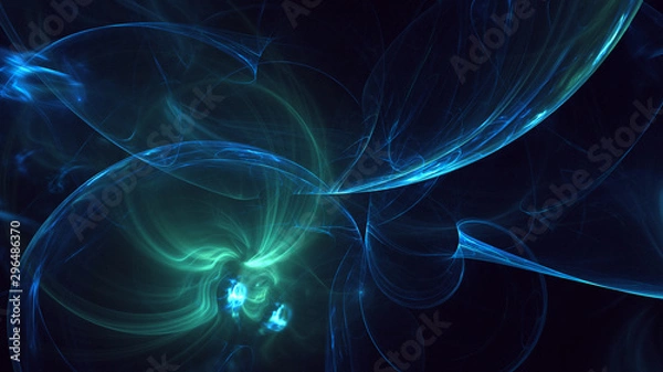 Fototapeta Fractal 3D rendering abstract light surreal background