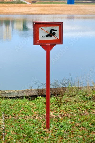 Obraz No swimming sign