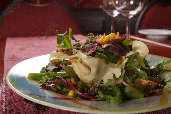 Obraz Salad served on a plate
