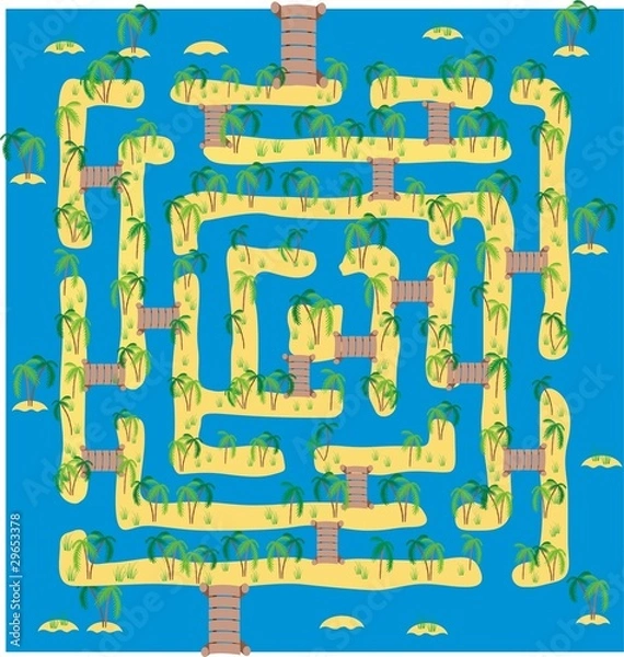 Obraz tropical island maze