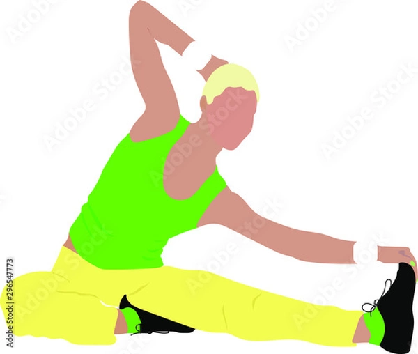 Obraz woman doing yoga exercise