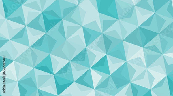 Fototapeta triangle pattern abstract background in blue. vector design