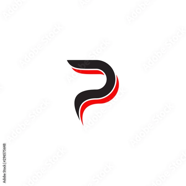 Obraz P letter initial logo design vector template