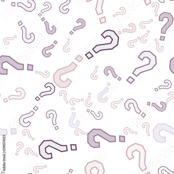 Obraz Quiz seamless pattern. Question marks, doubt, faq
