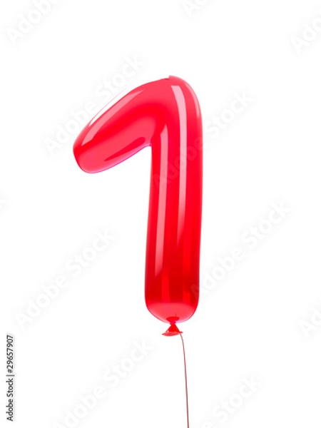 Obraz balloon number 1 red