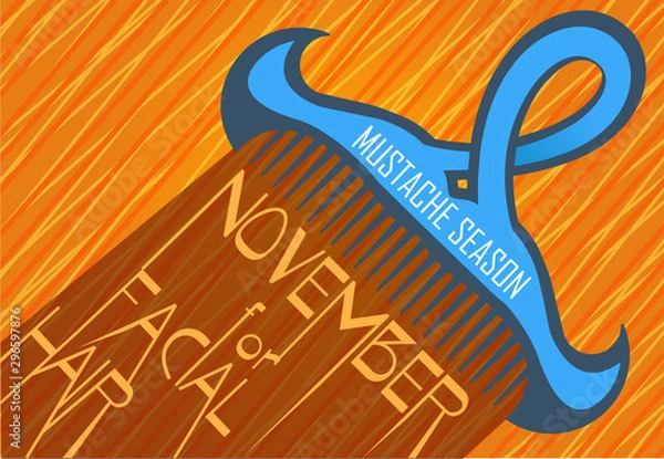 Obraz combing beard and mustache