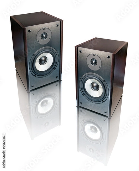 Obraz two speakers isolated on white