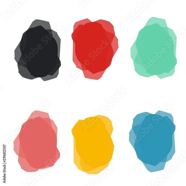 Obraz Set of abstract modern graphic elements. Dynamical forms. abstract banners with flowing liquid shapes. Template for the design of a logo, flyer or presentation. Vector