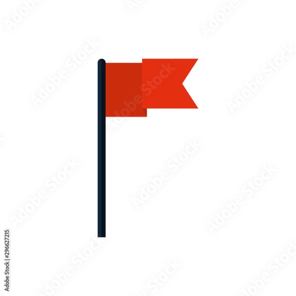 Fototapeta Isolated racing flag flat vector design