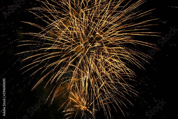 Fototapeta gold fireworks