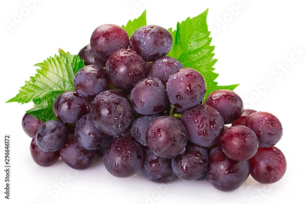 Fototapeta Fresh grape on white background