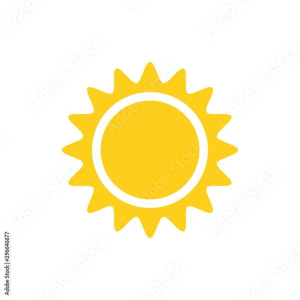 Fototapeta Isolated sun icon flat vector design