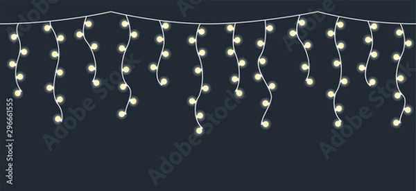 Fototapeta String of icicle lights