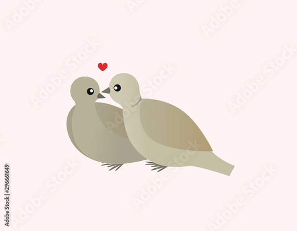 Fototapeta Two turtle doves