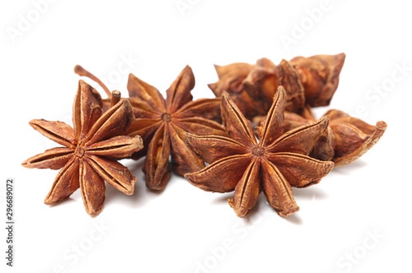 Obraz star anise on white background