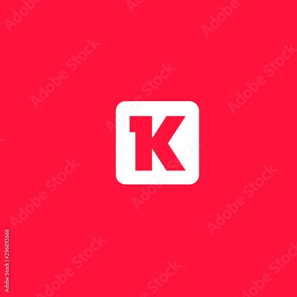 Fototapeta k letter icon logo vector