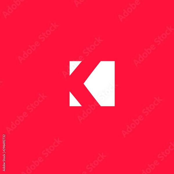 Fototapeta k letter icon logo vector