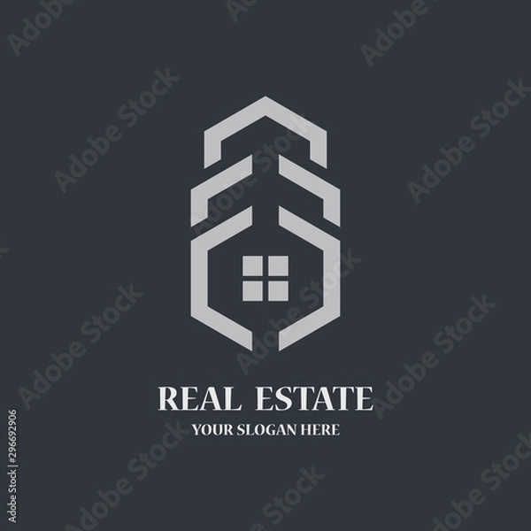Fototapeta Real estate logo template vector icon