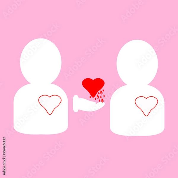 Obraz Give heart to another