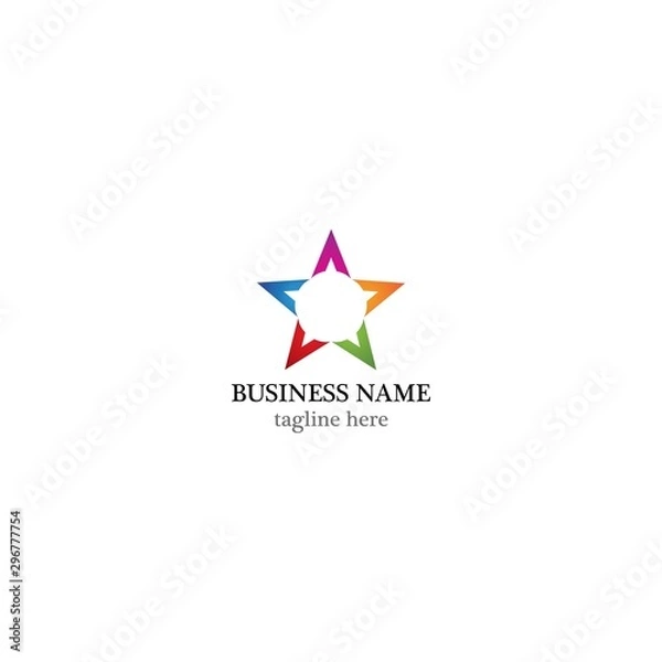 Fototapeta Star logo vector icon design