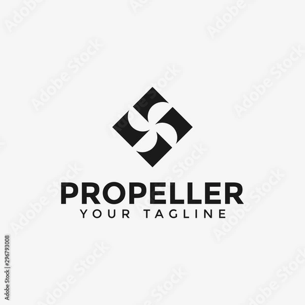 Obraz Simple Propeller Logo Design Template