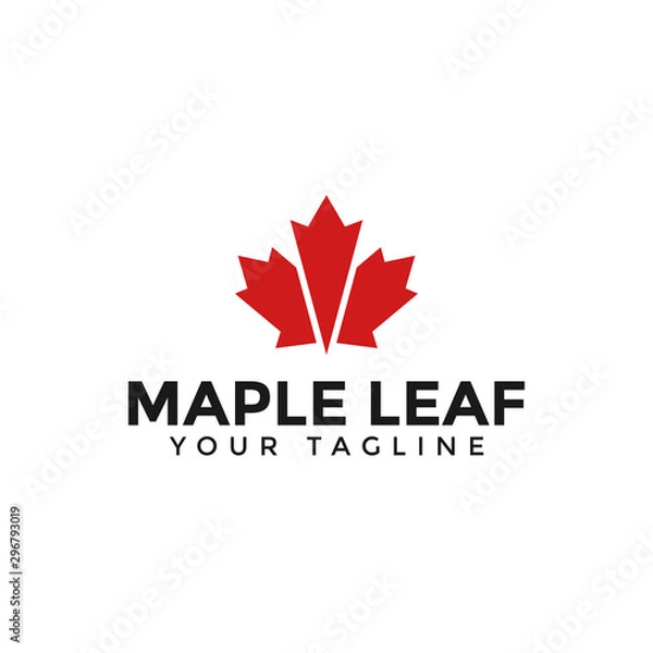 Obraz Canada Red Maple Leaf Logo Design Template
