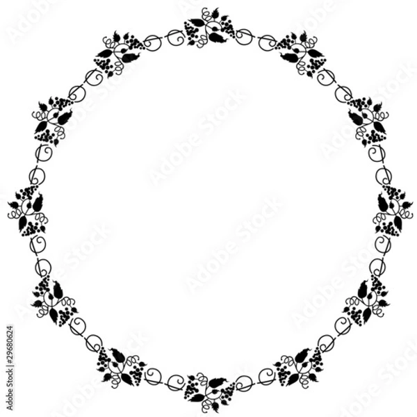 Obraz silhouette frame with grape