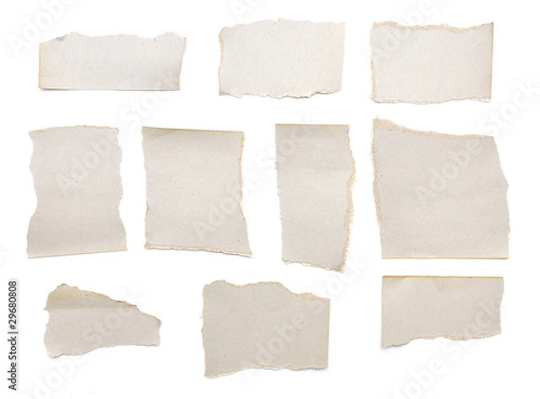 Obraz collection of grey ripped pieces of paper