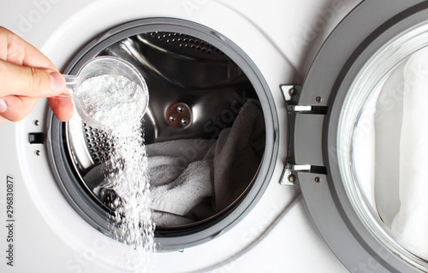 Obraz detergent washing powder washing machine hand