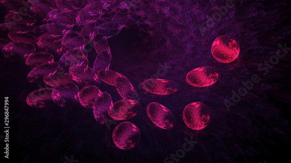 Obraz Purple crystal spheres abstract background