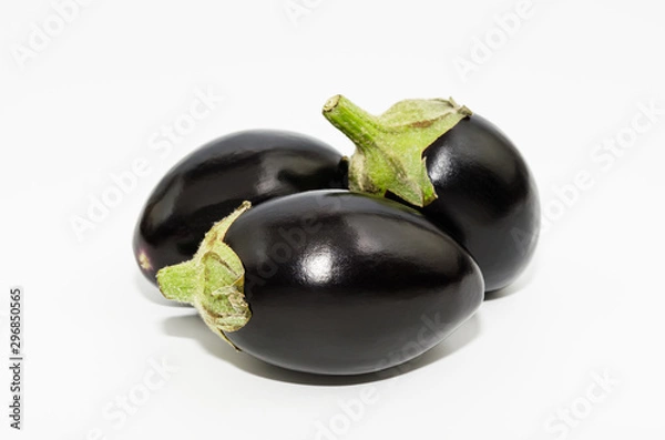 Fototapeta Mini aubergine vegetable isolated on white background