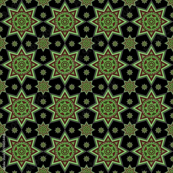 Obraz Star ornament seamless pattern vector design