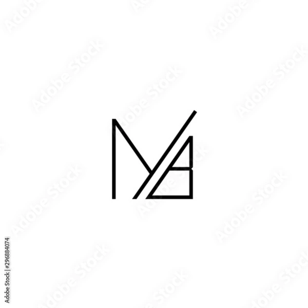 Fototapeta Letter MB logo icon design template elements