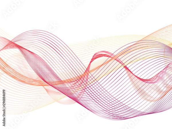 Fototapeta Creative abstract flowing waves design.