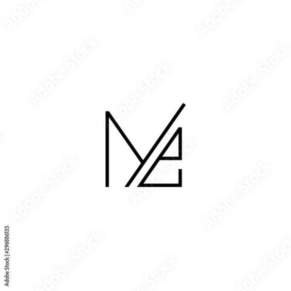 Obraz Letter ME logo icon design template elements
