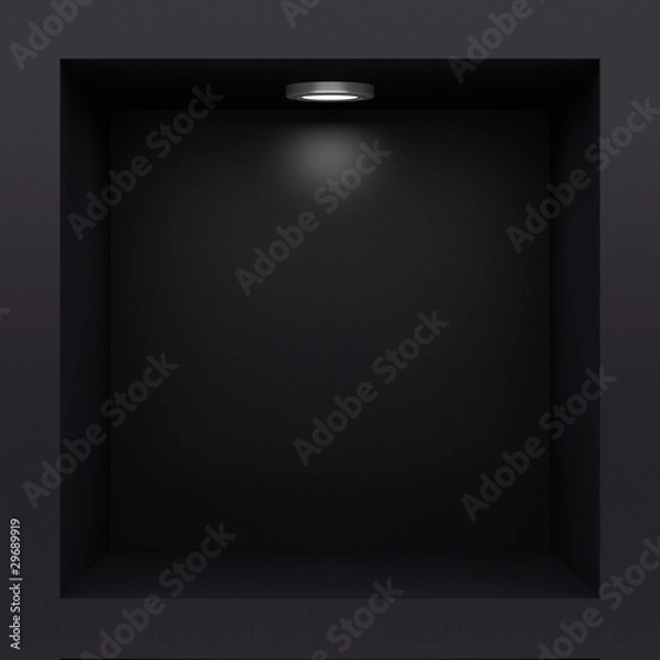 Fototapeta Empty black rack