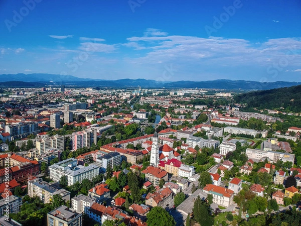 Obraz Ljubljana Slovenia Aerial