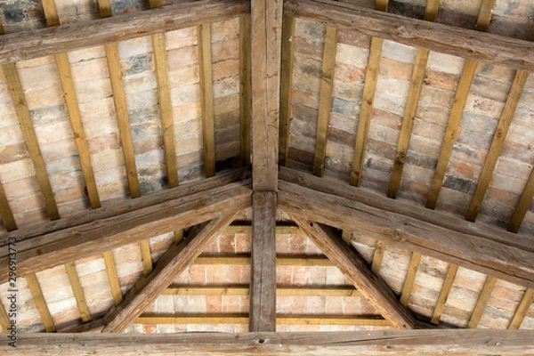 Fototapeta Rooftop structure beams