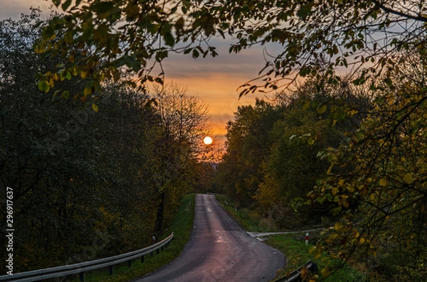 Fototapeta Wschód słońca Bieszczady
