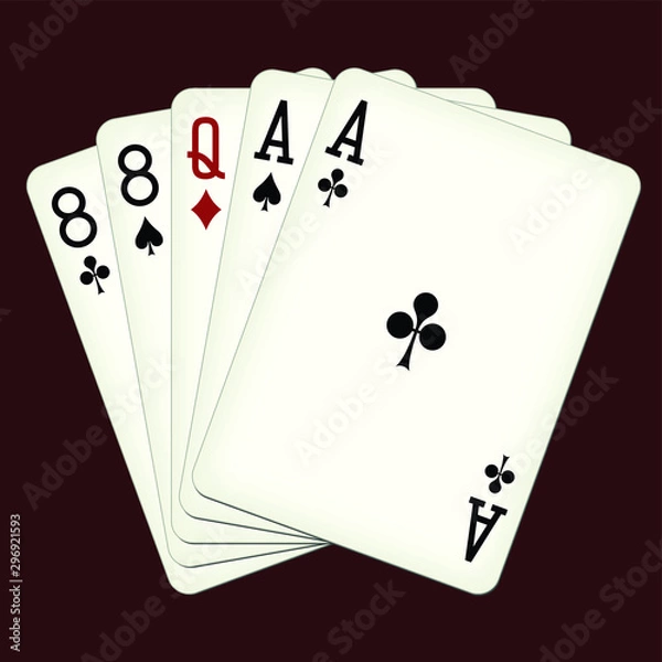 Obraz Deadman Hand - playing cards vector illustration