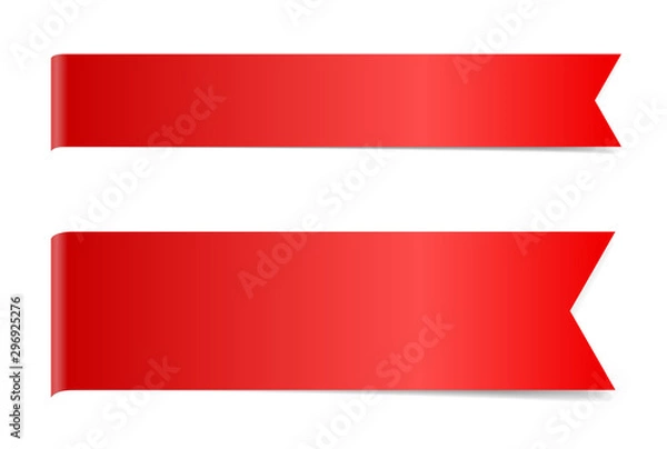 Fototapeta リボンフレーム セット（赤）